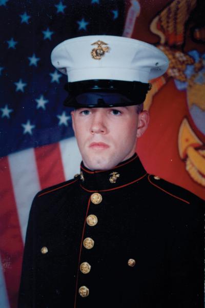Patrick Callahan, 23, will be the keynote speaker at May's Memorial Day observances. The Savin Hill resident served two tours as a Marine sergeant in Iraq.